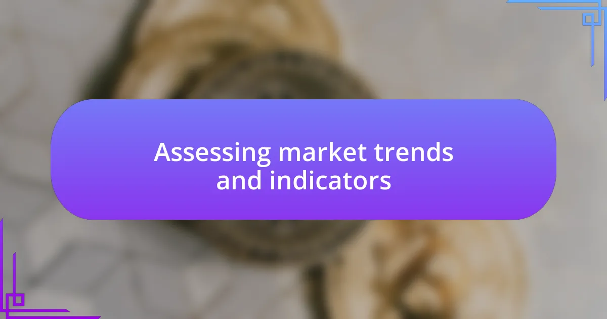 Assessing market trends and indicators